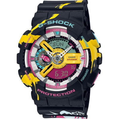 Casio® Analoog En Digitaal 'G-shock league of legends x jinxtech edition' Heren Horloge GA-110LL-1AER
