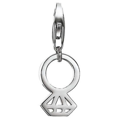 Esprit® 'Diamond ring' Dames Zilver 925 925 Bedel - Zilverkleurig ESCH91190A000