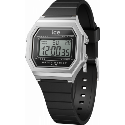 Ice Watch® Digitaal 'Ice digit retro - black silver' Dames Horloge (Small) 022063