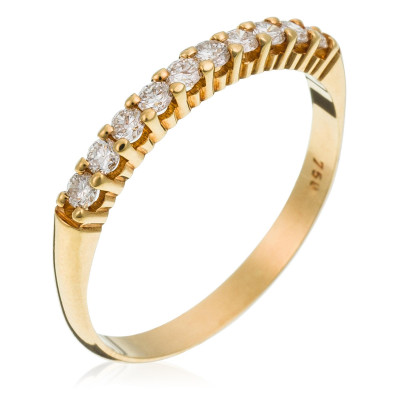 Orphelia® Dames Geelgoud 18K Ring (sieraad) - Goudkleurig RD-3008