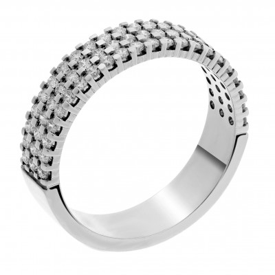 Orphelia® Dames Witgoud 18K Ring (sieraad) - Zilverkleurig RD-3021/1