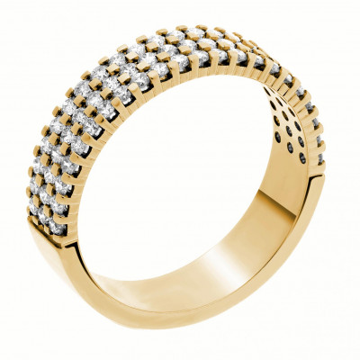 Orphelia® Dames Geelgoud 18K Ring (sieraad) - Goudkleurig RD-3021
