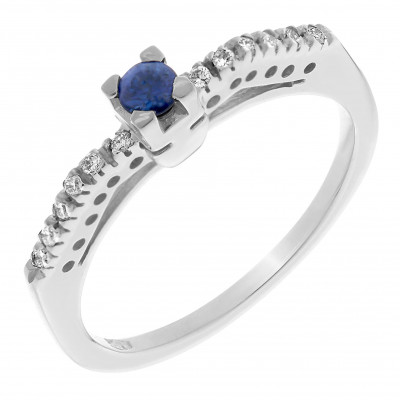 Orphelia® Dames Witgoud 18K Ring (sieraad) - Zilverkleurig RD-33010