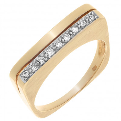 Orphelia® Dames Geelgoud 18K Ring (sieraad) - Goudkleurig RD-33035