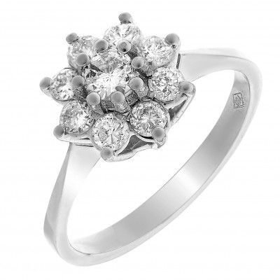 Orphelia® Dames Witgoud 18K Ring (sieraad) - Zilverkleurig RD-33167