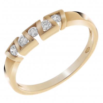 Orphelia® Dames Geelgoud 18K Ring (sieraad) - Goudkleurig RD-33214