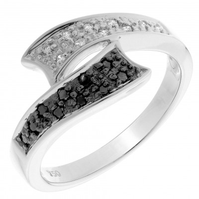 Orphelia® Dames Witgoud 18K Ring (sieraad) - Zilverkleurig RD-33303