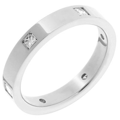Orphelia® Dames Witgoud 18K Ring (sieraad) - Zilverkleurig RD-33330/1
