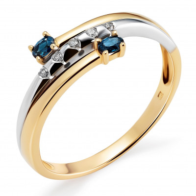 Orphelia® Dames Bicolore 18K Ring (sieraad) - Zilver/Goud RD-33361