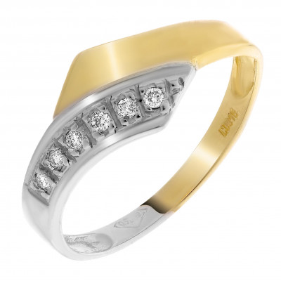 Orphelia® Dames Bicolore 18K Ring (sieraad) - Zilver/Goud RD-33396