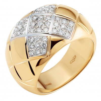 Orphelia® Dames Geelgoud 18K Ring (sieraad) - Goudkleurig RD-3354