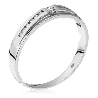 Orphelia® Dames Witgoud 18K Ring (sieraad) - Zilverkleurig RD-3371