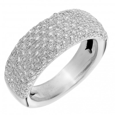 Orphelia® Dames Witgoud 18K Ring (sieraad) - Zilverkleurig RD-3396