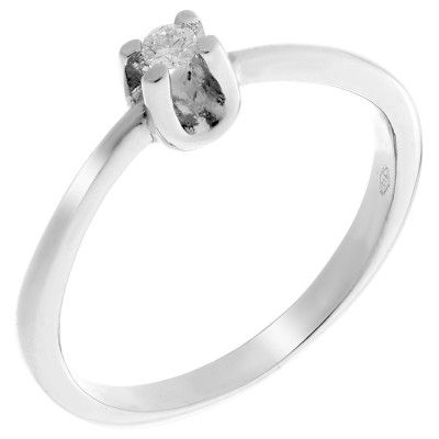 Orphelia® Dames Witgoud 18K Ring (sieraad) - Zilverkleurig RD-3435/1