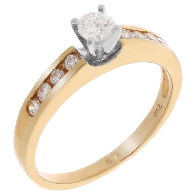 Orphelia® Dames Bicolore 18K Ring (sieraad) - Zilver/Goud RD-3716