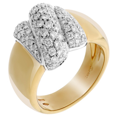Orphelia® Dames Geelgoud 18K Ring (sieraad) - Goudkleurig RD-3768