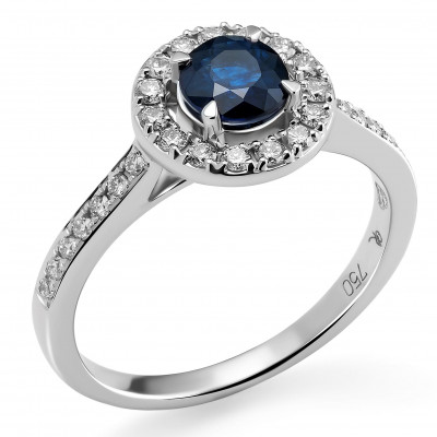 Orphelia® Dames Witgoud 18K Ring (sieraad) - Zilverkleurig RD-3916/SA
