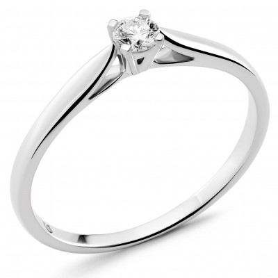 Orphelia® Dames Witgoud 18K Ring (sieraad) - Zilverkleurig RD-3917/1