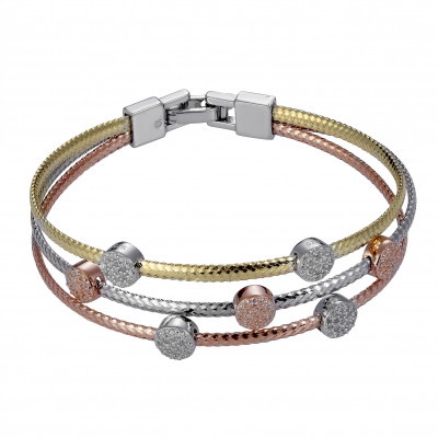 Orphelia® Dames Zilver 925 925 Armband (sieraad) - Goud/Zilver/Rosé ZA-7413