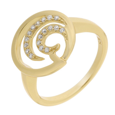 Orphelia® Dames Zilver 925 925 Ring (sieraad) - Goudkleurig ZR-7084/2