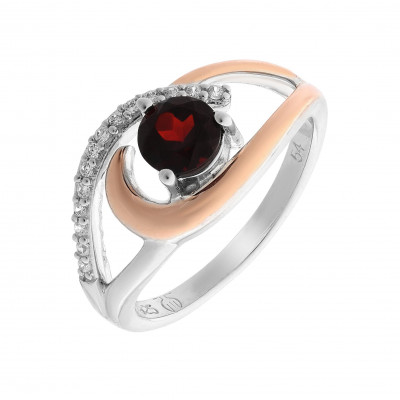Orphelia® Dames Zilver 925 925 Ring (sieraad) - Zilver/Rosé ZR-7375/1