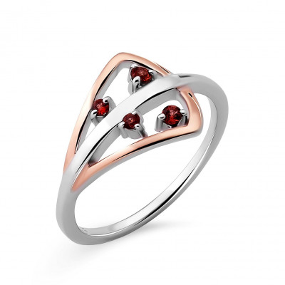 Orphelia® Dames Zilver 925 925 Ring (sieraad) - Zilver/Rosé ZR-7496