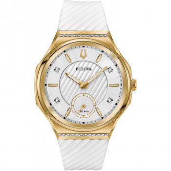 Bulova® Analoog 'Curv' Dames Horloge 98R237
