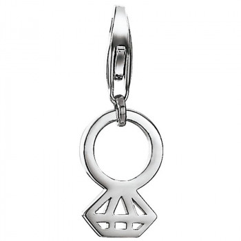 Esprit® 'Diamond ring' Dames Zilver 925 925 Bedel - Zilverkleurig ESCH91190A000