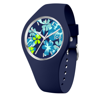 Ice Watch® Analoog 'Ice flower - midnight lime' Dames Horloge (Medium) 021741