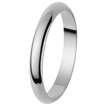 Orphelia® Unisex Witgoud 9K Wedding ring - Zilverkleurig OR110/25/NY/50