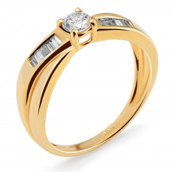 Orphelia® Dames Geelgoud 18K Ring (sieraad) - Goudkleurig R4785-H