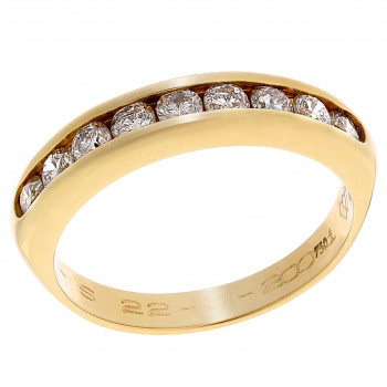 Orphelia® Dames Geelgoud 18K Ring (sieraad) - Goudkleurig RD-3003
