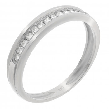 Orphelia® Dames Witgoud 18K Ring (sieraad) - Zilverkleurig RD-3020/1