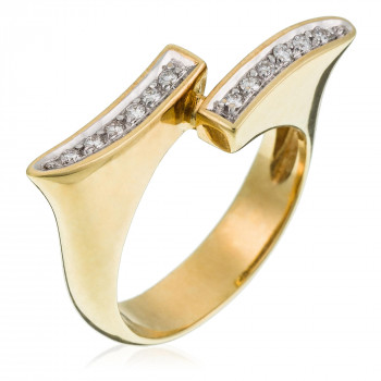 Orphelia® Dames Geelgoud 18K Ring (sieraad) - Goudkleurig RD-33069