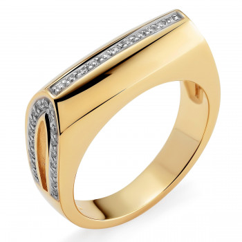 Orphelia® Dames Geelgoud 18K Ring (sieraad) - Goudkleurig RD-33070