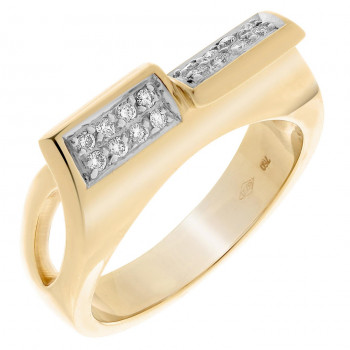 Orphelia® Dames Geelgoud 18K Ring (sieraad) - Goudkleurig RD-33075