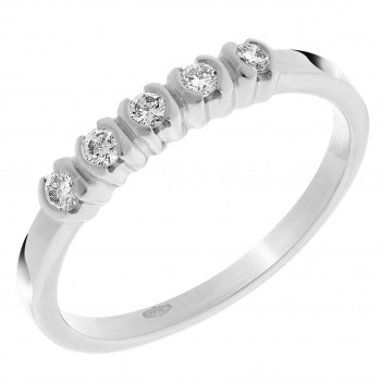Orphelia® Dames Witgoud 18K Ring (sieraad) - Zilverkleurig RD-33213/1