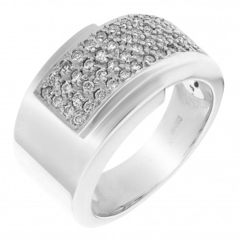 Orphelia® Dames Witgoud 18K Ring (sieraad) - Zilverkleurig RD-33395