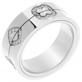 Orphelia® Unisex Witgoud 18K Ring (sieraad) - Zilverkleurig RD-33405/1