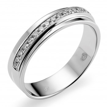 Orphelia® Dames Witgoud 18K Ring (sieraad) - Zilverkleurig RD-3369