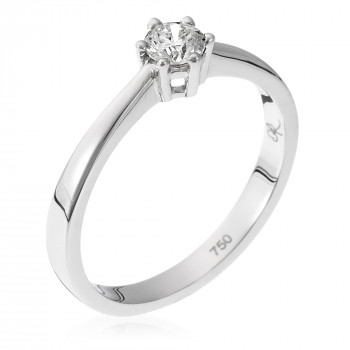Orphelia® Dames Witgoud 18K Ring (sieraad) - Zilverkleurig RD-3370
