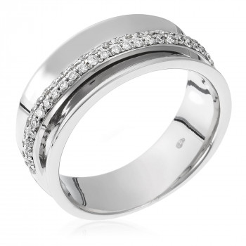 Orphelia® Dames Witgoud 18K Ring (sieraad) - Zilverkleurig RD-3374