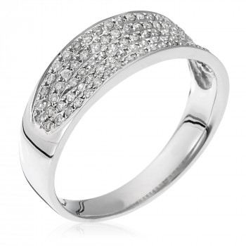 Orphelia® Dames Witgoud 18K Ring (sieraad) - Zilverkleurig RD-3380