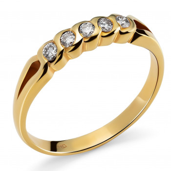 Orphelia® Dames Geelgoud 18K Ring (sieraad) - Goudkleurig RD-3903