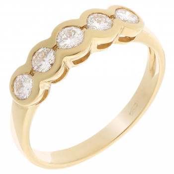 Orphelia® Dames Geelgoud 18K Ring (sieraad) - Goudkleurig RD-3905