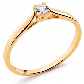 Orphelia® Dames Geelgoud 18K Ring (sieraad) - Goudkleurig RD-3917