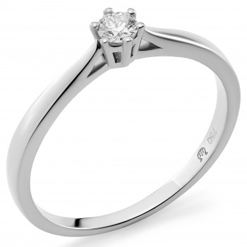 Orphelia® Dames Witgoud 18K Ring (sieraad) - Zilverkleurig RD-3919/1