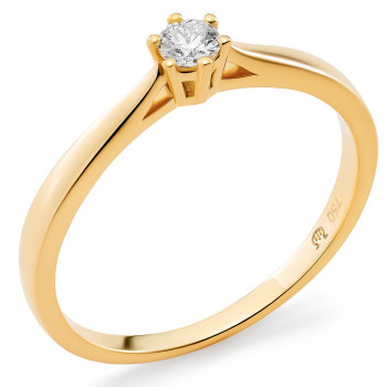 Orphelia® Dames Geelgoud 18K Ring (sieraad) - Goudkleurig RD-3919