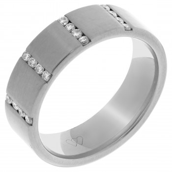 Orphelia® Dames Witgoud 18K Ring (sieraad) - Zilverkleurig RD-B3304/6/DG