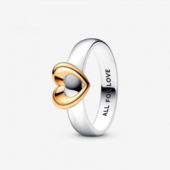 Pandora® 'Radiant heart' Dames Zilver 925 925 Ring (sieraad) - Zilver/Goud 162504C00